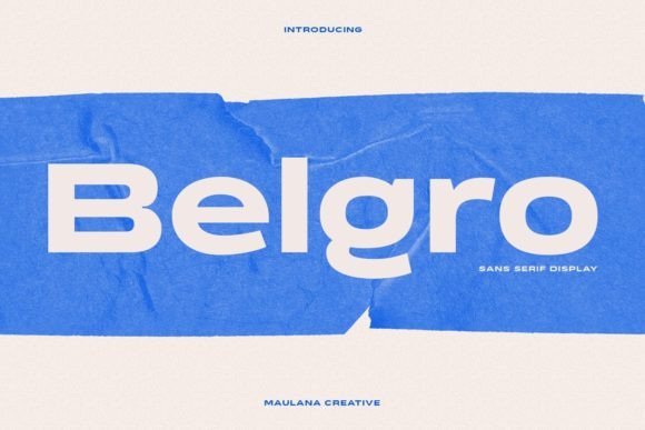 Belgro: A Modern Display Font for Bold Branding