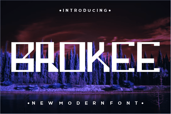Brokee: A Bold Display Font for Your Craft Projects