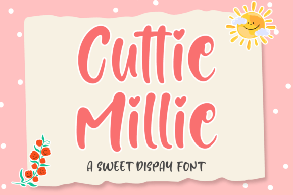 Cuttie Millie: A Whimsical Font for Creating Cheerful Craft Products