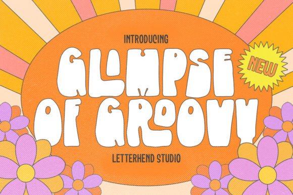 Glimpse of Groovy: A Retro Display Font for Editorial Personality