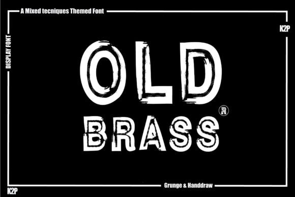Old Brass Font: A Bold Display Typeface for Crafters & Creators